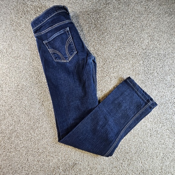 Hollister CaliforniaClassic Stretch Low-Rise Stretch 5L Womens Dark Jeans - Picture 11 of 13